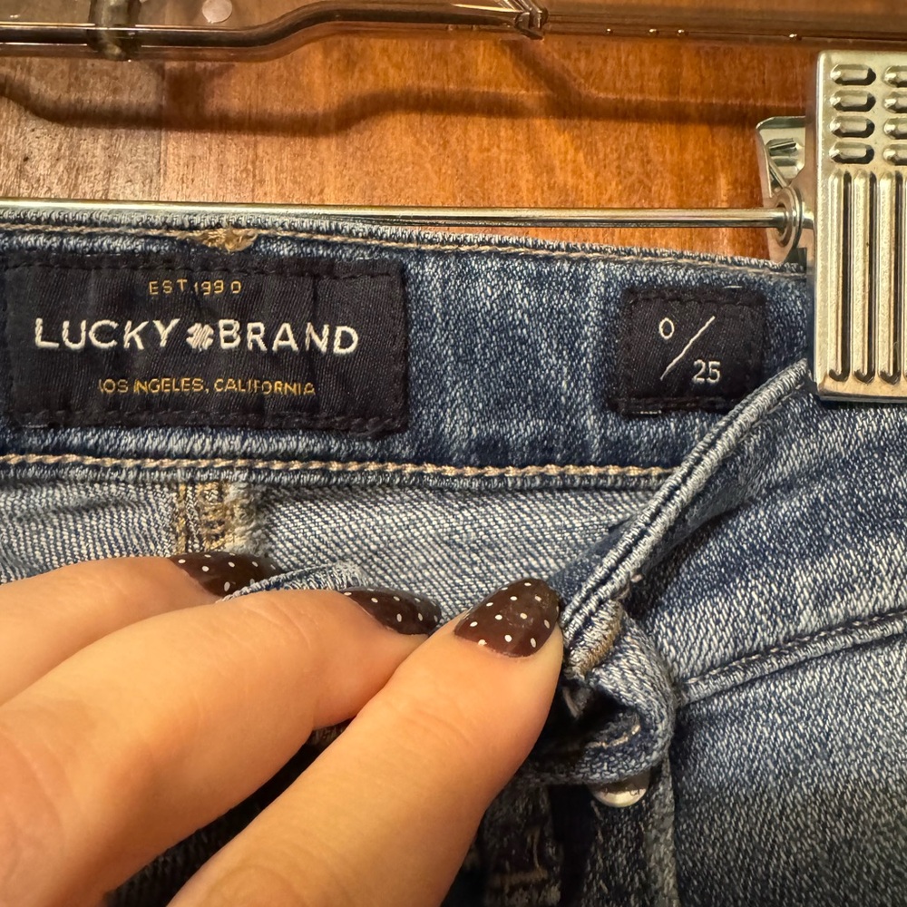 Lucky Brand Vintage Y2K Distressed Women's Skinny Jeans - Size 0 - Picture 4 of 6